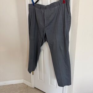 LIKE NEW Mens Big & Tall Lee Extreme Motion Khaki Chino Grey Gray Pants 54 x 30